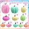 16 Pcs Halloween Fake Pumpkins Decor Fall Colorful (Pastel Color) 7.9"D x 5.9"W x 5.91"H